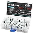 Strain Relief Cord Grips, 1/2 Inch NPT 9PCS Kit With Rubber 